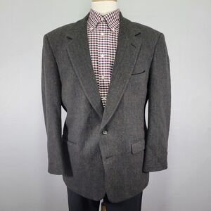 Marshall Fields Men's‎ Tweeds Sport Coat Blazer Two Button Herringbone Wool 44R